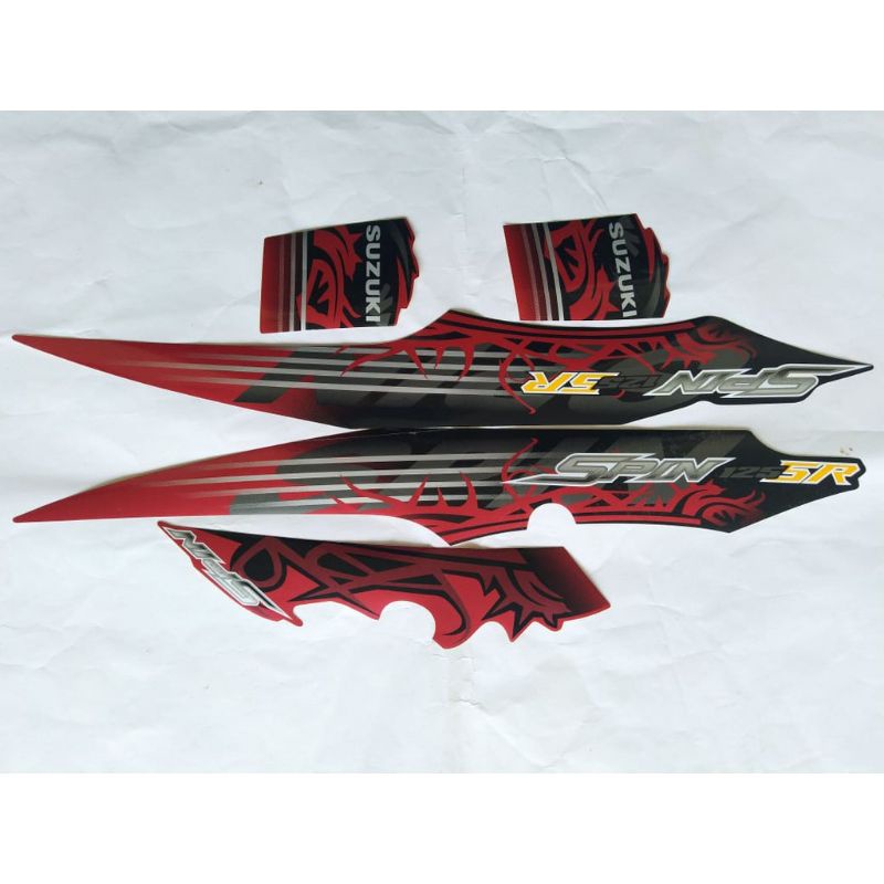 Striping sticker lis body suzuki spin 125 sr 2010 merah