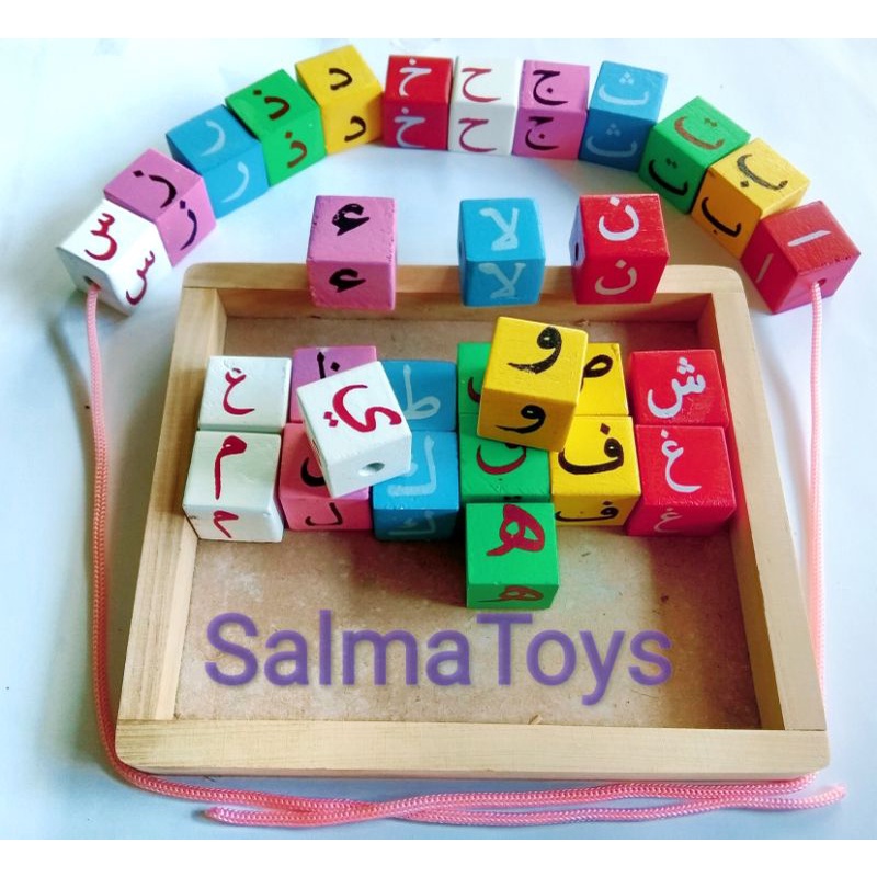 Mainan Meronce Huruf Hijaiyah Warna