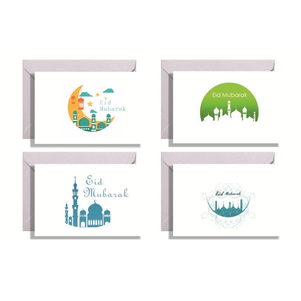 [Elegan] Set Kartu Dan Amplop Lebaran Sahabat Festival Kartu Ucapan Islami Eid Mubarak Bulan Bintang Kartu Ramadhan Kartu Eid Mubarak Dengan Amplop