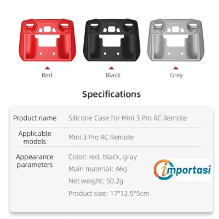 Silicone Case Remote DJI RC MINI 3 Pro Sarung Pelindung Karet Silikon - Merah