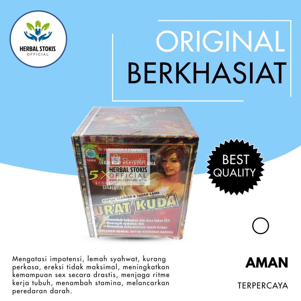 

Suplemen Kapsul Herbal Urat (Kuda) 5X Original Obat (Kuat) Obat Tahan Lama Obat (Ejakulasi) Dini isi 20 Kapsul