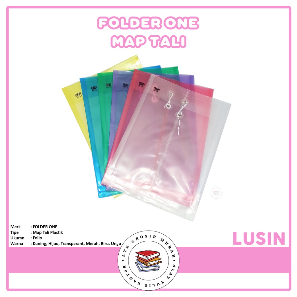 

FOLDER ONE - Map Tali Ukuran Folio - File Folder - Lusin