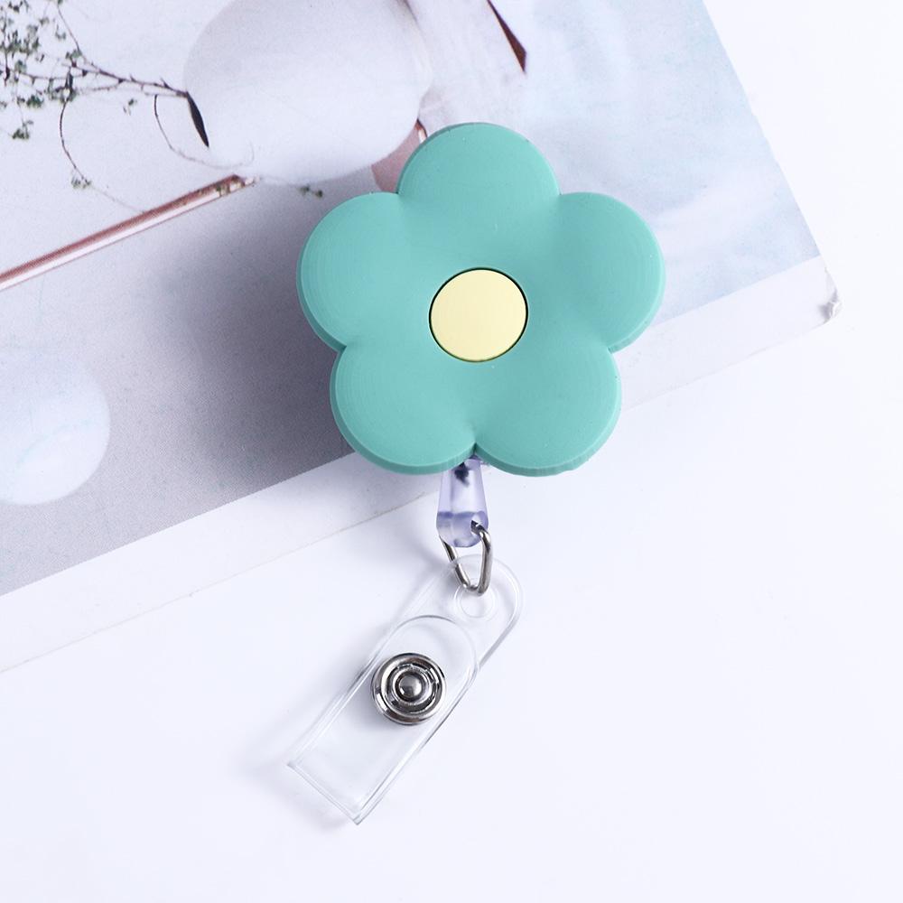 Nickolas1 Retractable Badge Reel Lucu Perlengkapan Sekolah Kunci Lanyard Elegan Kerja Kartu Klip Bunga Nama Card Holder