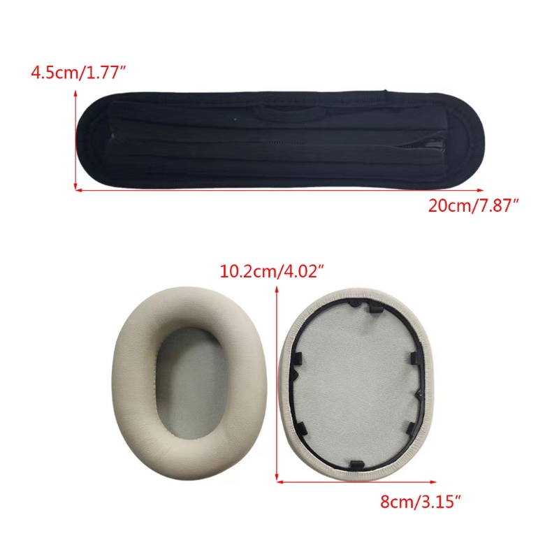 Bt Leather Earpads Headbeam Covers Untuk Lengan Spons Memory Headphone WH-1000XM5