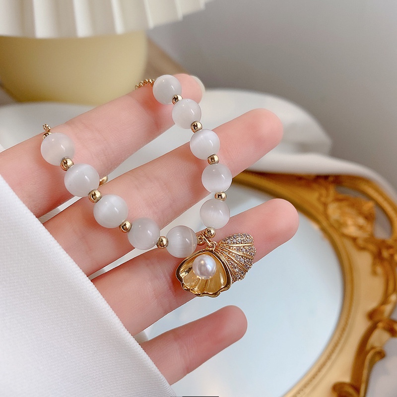 Gelang Mutiara Perempuan ins Desain Gaya opal Gelang Hadiah Siswa