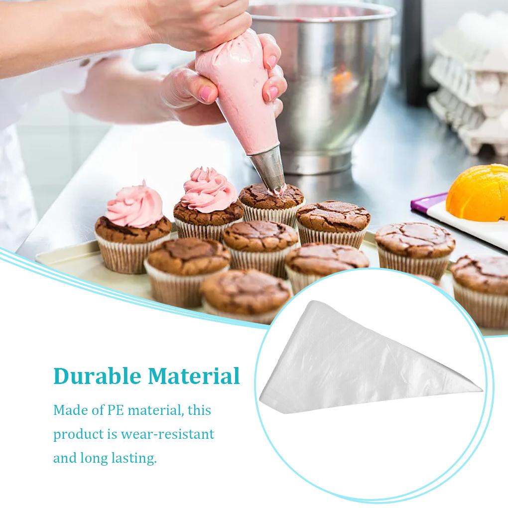 100pcs Piping Bag Dekorasi Kue Sekali Pakai Non-Geser Pastry Bag Icing Cookie Cupcake Kembang Gula Aksesoris