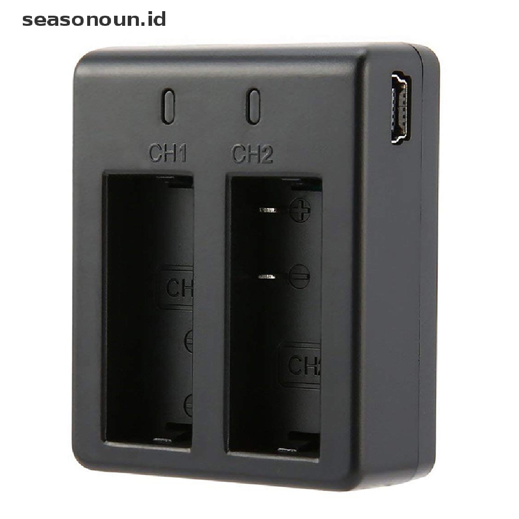 Seasonoun 2in1 Dual Slot Charging Cam Charger Kamera Dock Untuk EKEN SJCam SJ4000.