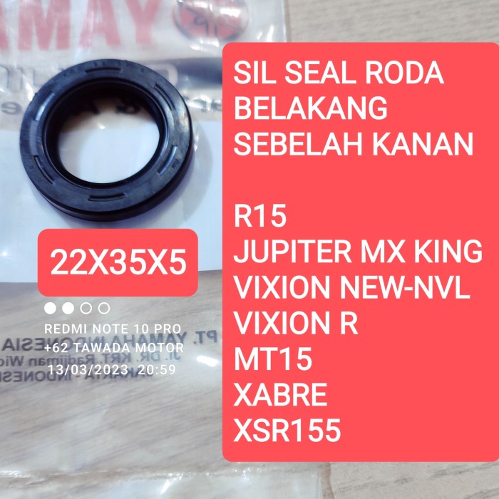 SIL SEAL RODA BELAKANG KANAN YAMAHA JUPITER MX KING 150.XABRE.R15 DLL