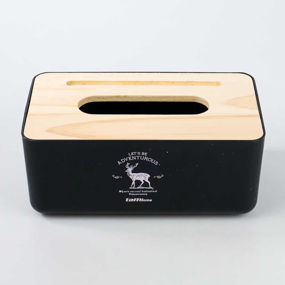 (BISA COD) FTIHSHP  Kotak Tisu Kayu Solid Wooden Tissue Box - ZJ007