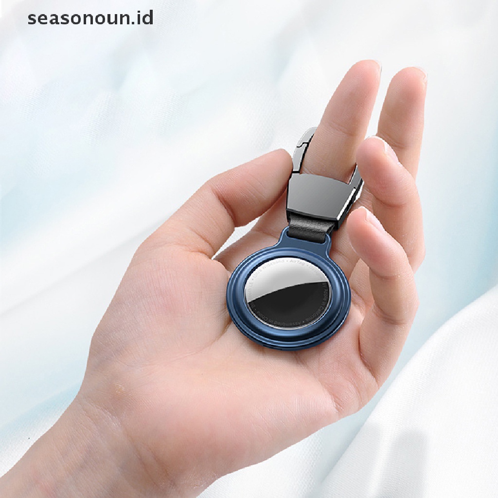 Seasonoun 1pc Airtag Case Pelindung Magnetik Untuk Airtags Cover Keychain Holder Tracker.