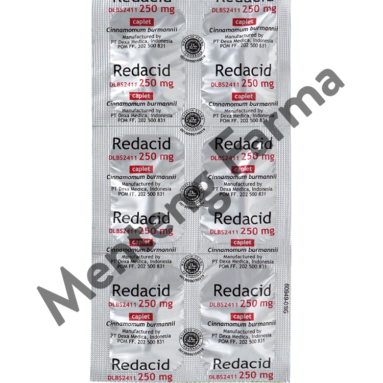 Redacid 250 mg 6 Kaplet - Meringankan Gangguan Pada Lambung