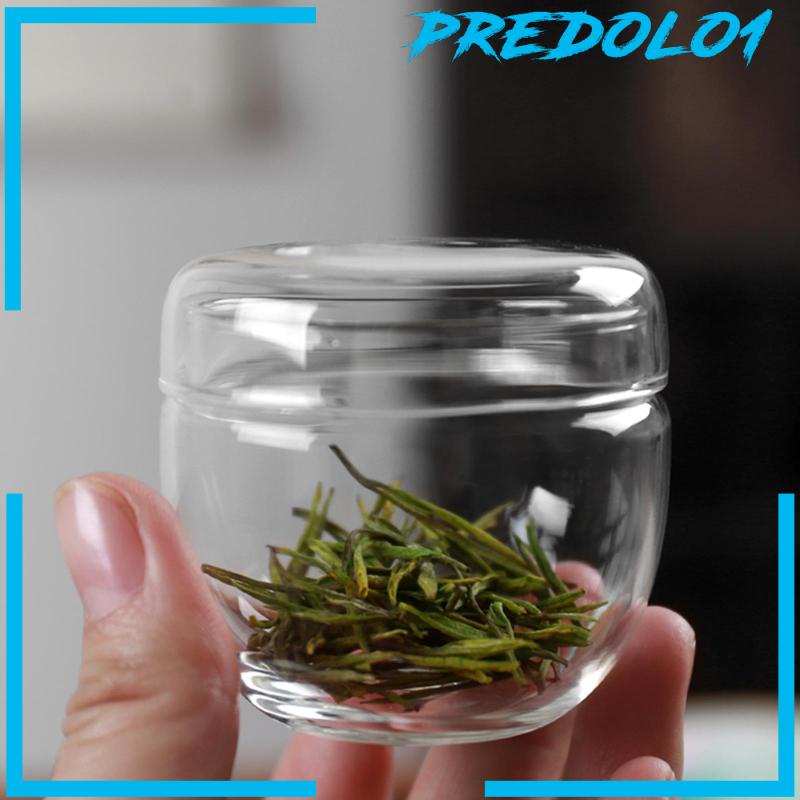 [Predolo1] Tea Canister Glass Dispenser Teh Dengan Tutup Untuk Meja Kantor Refridgerator