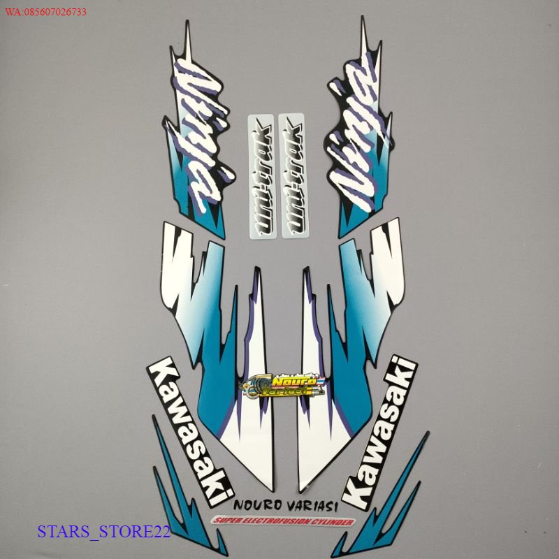 (ORI) striping kawasaki ninja kis 1996 1997 1998 hitam stiker Lis  motor KUALITAS ORIGINAL PABRIK