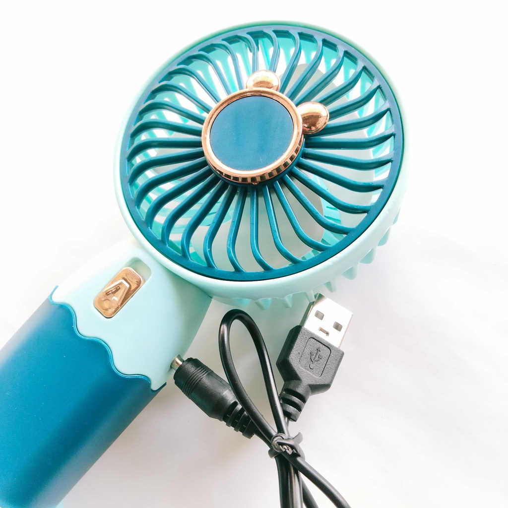 Mini fan karakter portable Kipas angin miki stand cantik colour  genggam - dinno.id