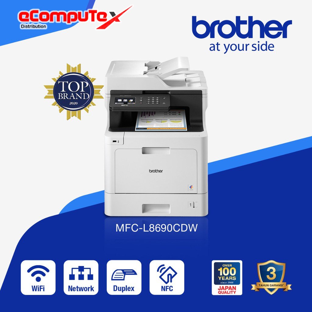 PRINTER BROTHER MFC L8690CDW / L 8690CDW LASER COLOUR MULTIFUNGSI DUPLEX WIFI+FAX RESMI