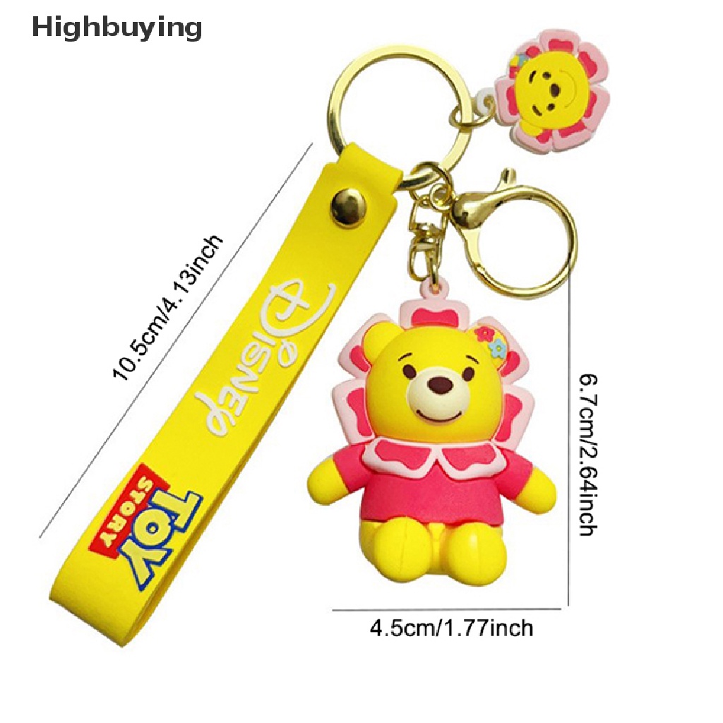 Hbid Tren Baru Disney Kartun Strawberry Winnie The Pooh Squirrel Sunflower Keychain Toy Story Gantungan Kunci Tas Indah Liontin Glory