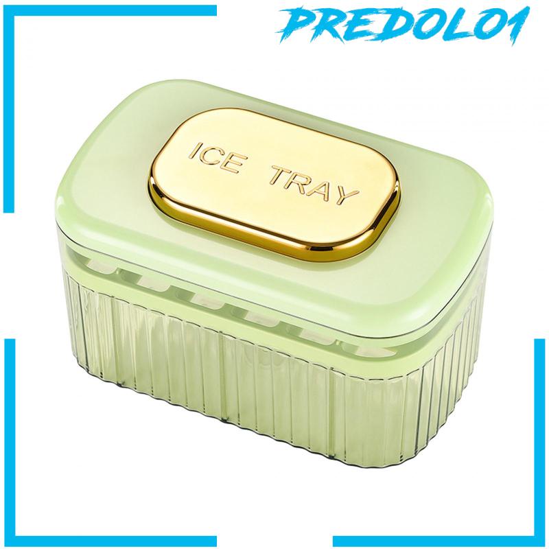 [Predolo1] Ice Cube Tray Tipe Press Reusable Hemat Tempat Untuk Minuman Freezer Chilling