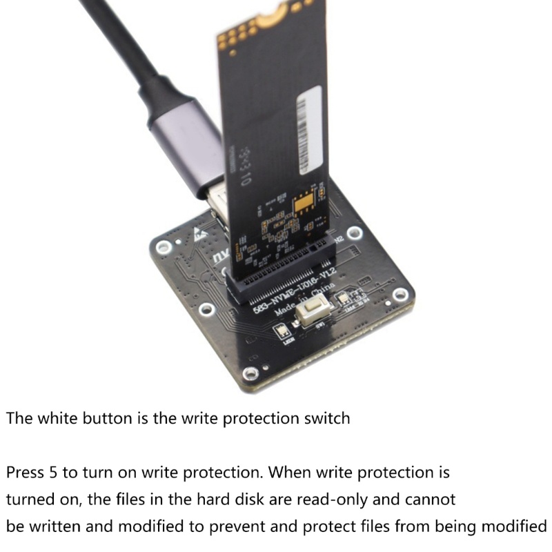 Btsg M.2 SSD Adapter NVMe Enclosure Expansion Card Adapter M.2 Ke USB3.1 Case Converter Untuk M.2 Ssd2230 /2242 /2260 /2280/