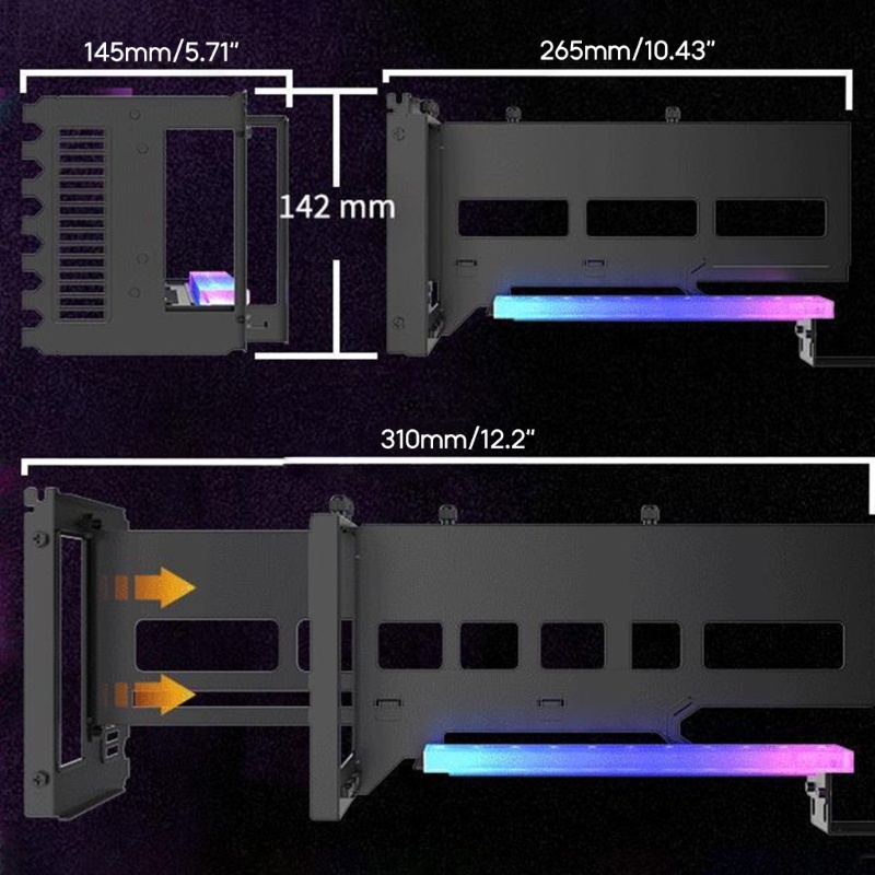 Zzz Bracket Kemudi Kartu Grafis Cocok PCI-E4 0x16 Universal Vertical Holder