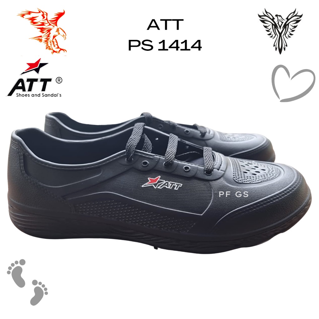 Sepatu Sneakers Pria ATT PS 1414 Phylon EVA HitamTali Ringan 39-42