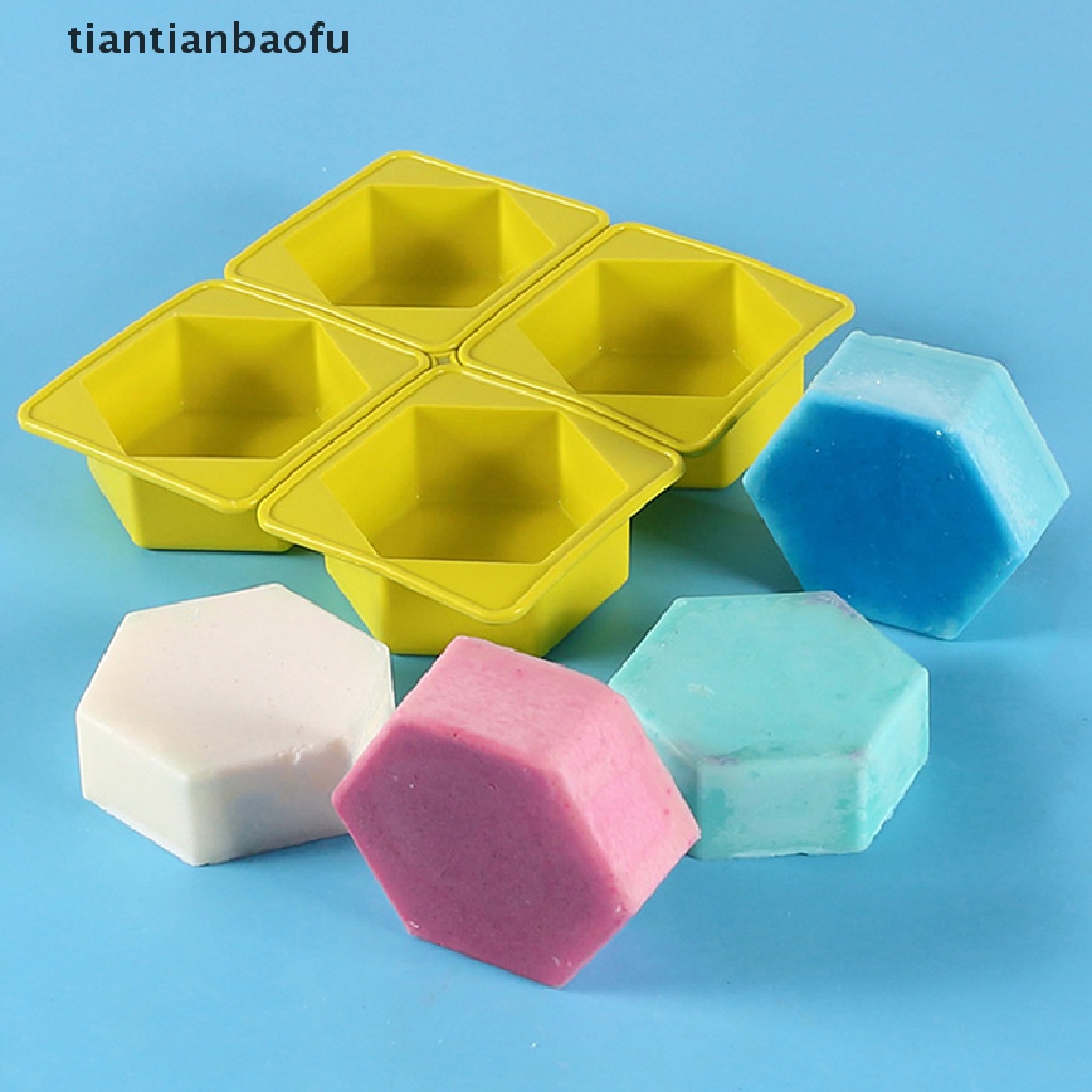 [tiantianbaofu] 1per4 Cavity Silikon Membuat Sabun Cetakan Baking DIY Cetakan Untuk Kue Bakeware Butik