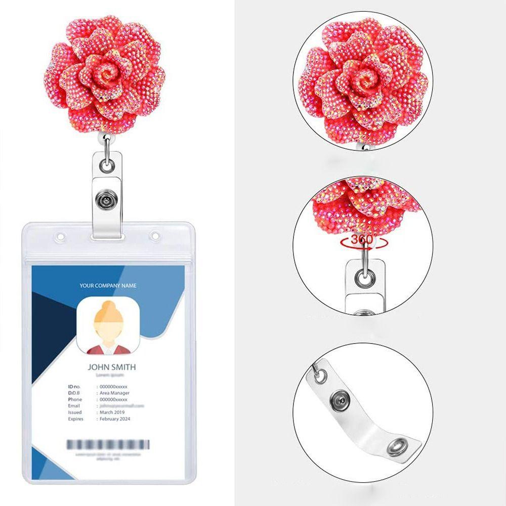 Lanfy Reel Clip Retractable Doctor Office Suppies Name Tag Lencana Gulungan Karyawan Rumah Sakit Mudah Tarik Gesper