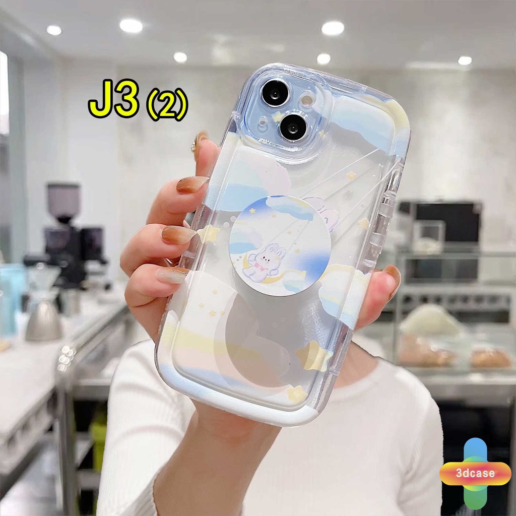 Compatible For Case IPhone 11 12 13 14 PRO MAX 6 7 6S 8 14 Plus X XR XS MAX 11 12 13 Se 2020 6SPlus 7Plus 6Plus 8Plus 14Plus XSMAX Ins Nebula Rabbit Soap Soft Airbag Cover With Stand