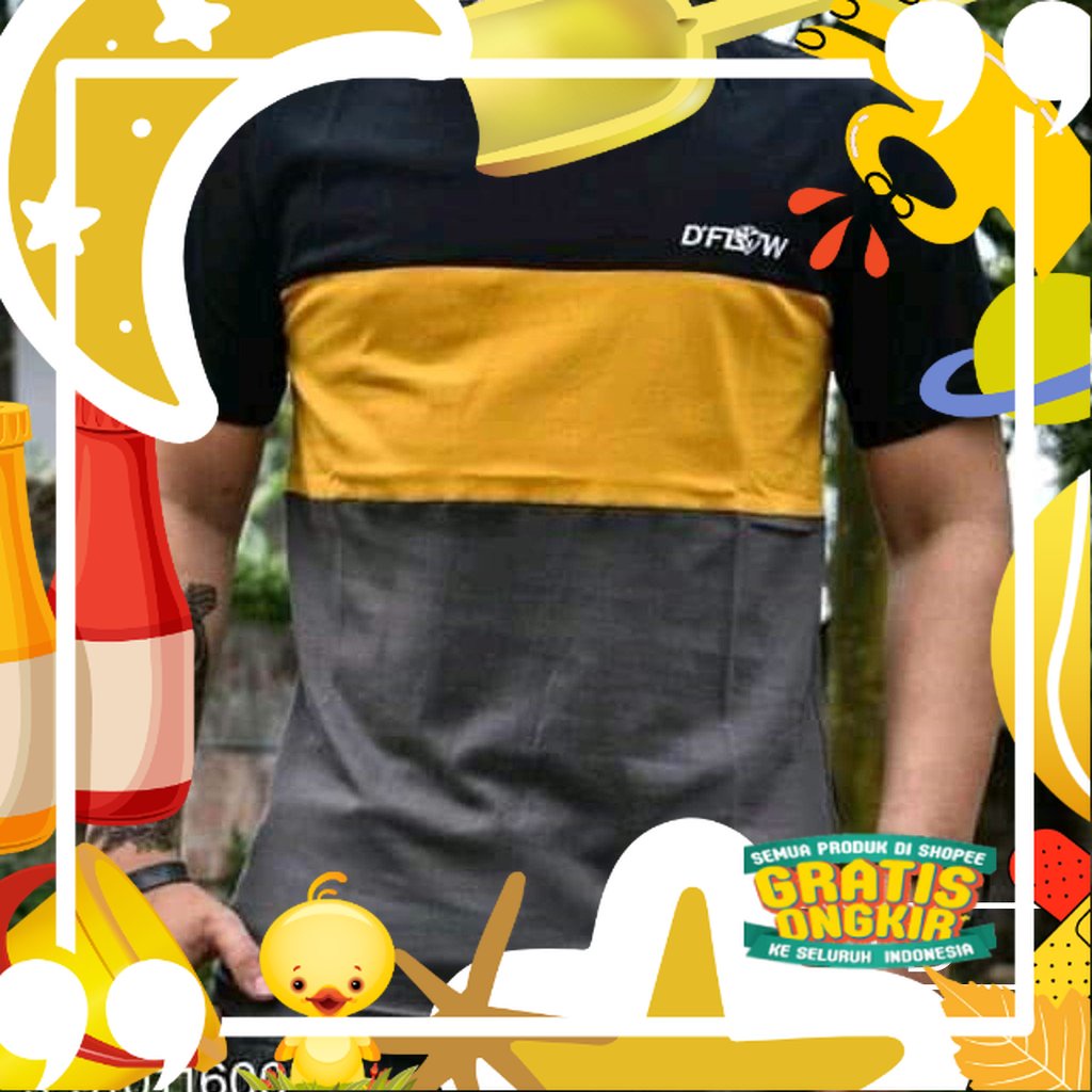 Kaos Pria distro lengan pendek Premium Original Dflow/ Kaos Pria Distro Original Kekinian Bes seller