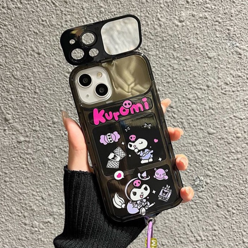 The Powerpuff Girls Kartun Case Kompatibel Untuk IPhone 11xr 14 13 12 Pro Max7 8 14 Plus X XS MAX SE 2020 Kreatif Flip Make Up Cermin Shockproof Soft TPU Case