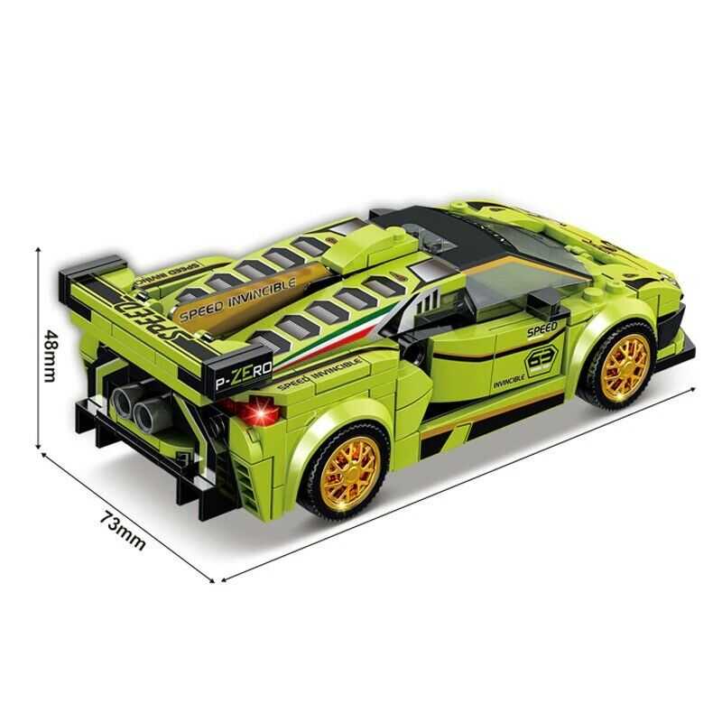 B RACING Mobil Balap Mainan Building Blocks Rakit Mobil Speed Sport Car - 209