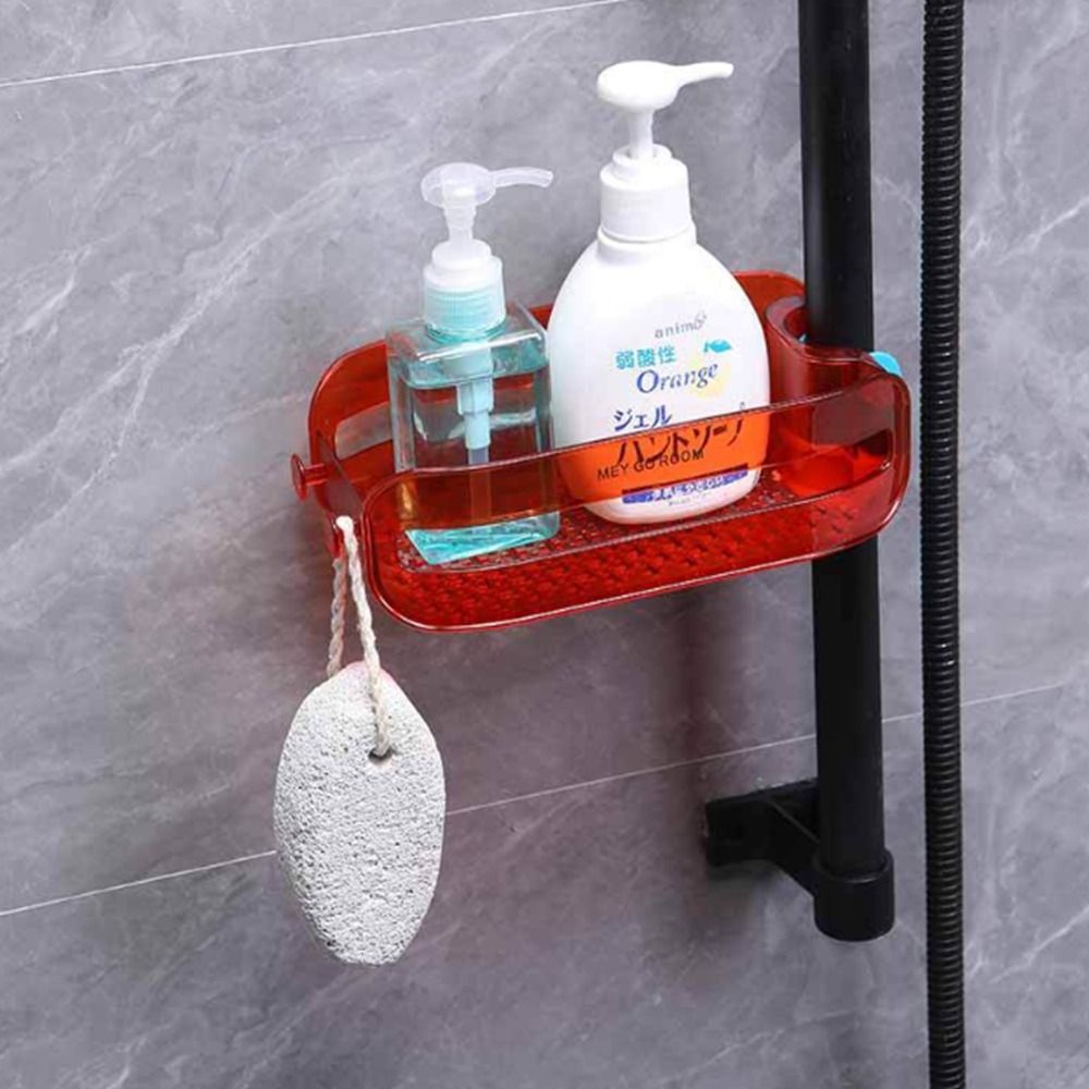 [Elegan] Drain Rack 1Pcs Organizer Wastafel Gantung Bermanfaat Pemasangan Aksesoris Dapur Kamar Mandi Free Faucet Holder