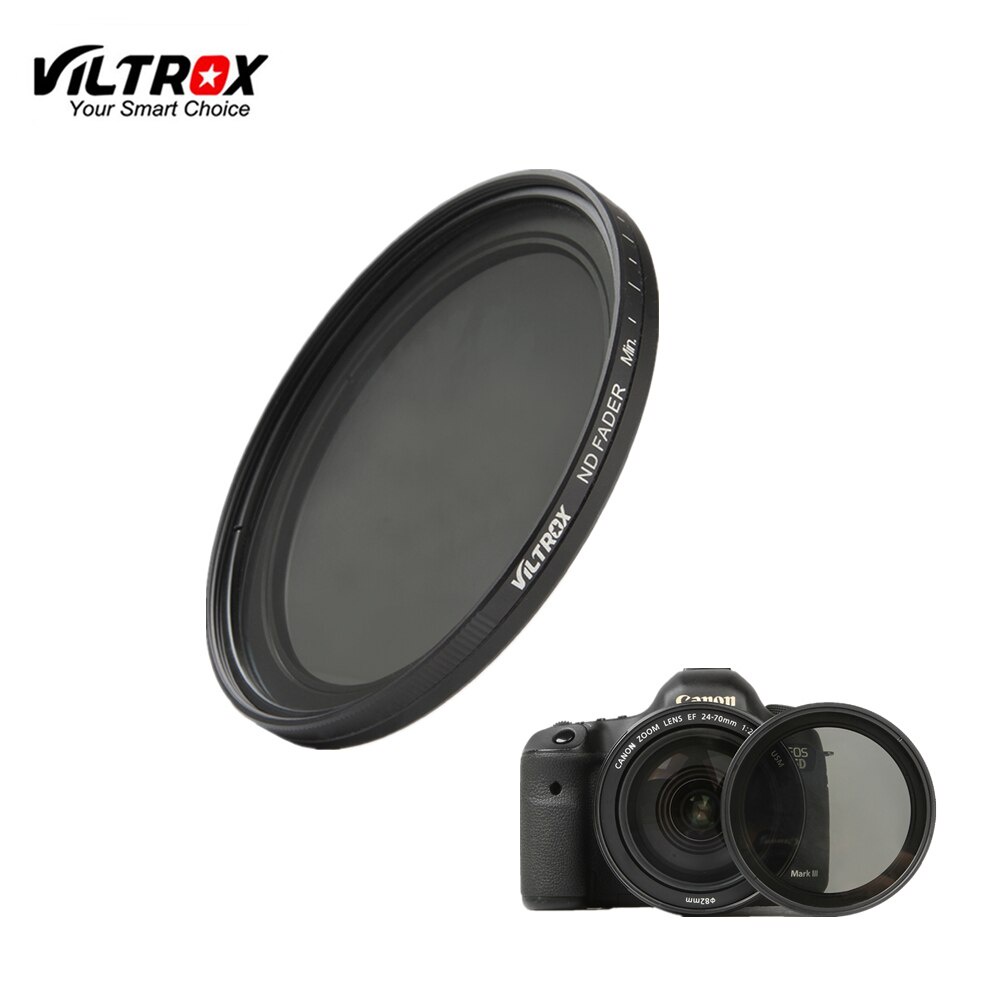 PREORDER Viltrox Optical Glass Slim ND2-ND400 Lens Filter Neutral Density Fader Variable ND 52/55/58