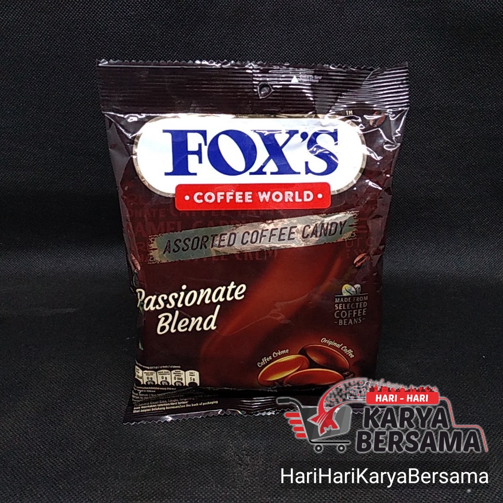 

PERMEN FOX'S COFFEE WORLD PASSIONATE BLEND 90GR