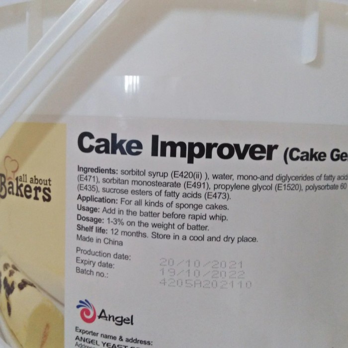 

AA Bakers Cake Improver (cake gel) 250gr