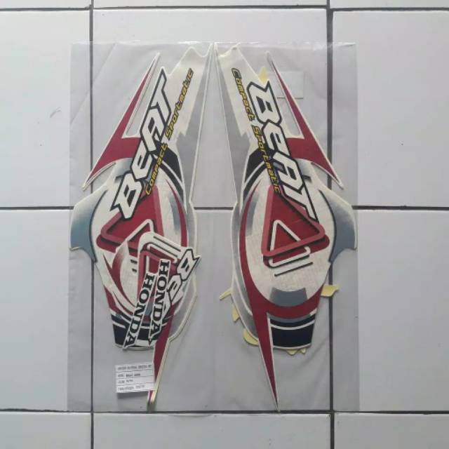 striping sticker lis body honda beat karbu lama 2009 2010 putih