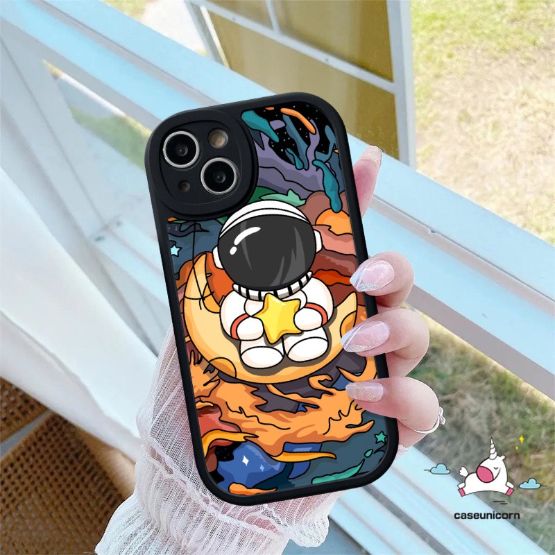 Kartun Astronot Ponsel Case Untuk Infinix  Smart 5 6 Hot 9 11 10 Play 10s 10T 11s Hot 10 Lite Note 8 Trendi Merek NASA Lembut Tpu Silicon Penutup Belakang