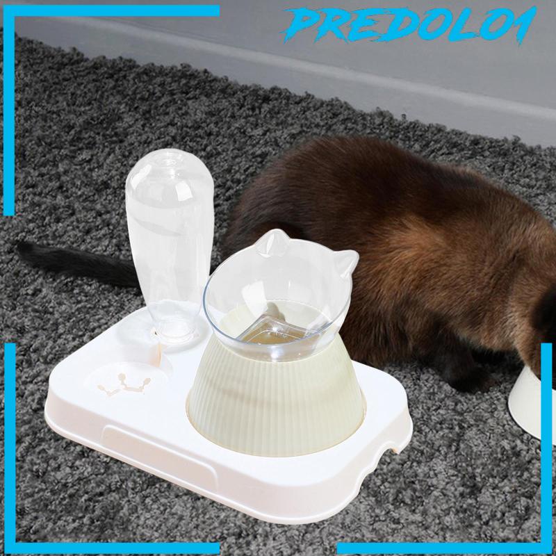 [Predolo1] Mangkuk Makanan Kucing Miring Pet Feeder Waterer Food Feeding Dog Bowl Drink Fountain