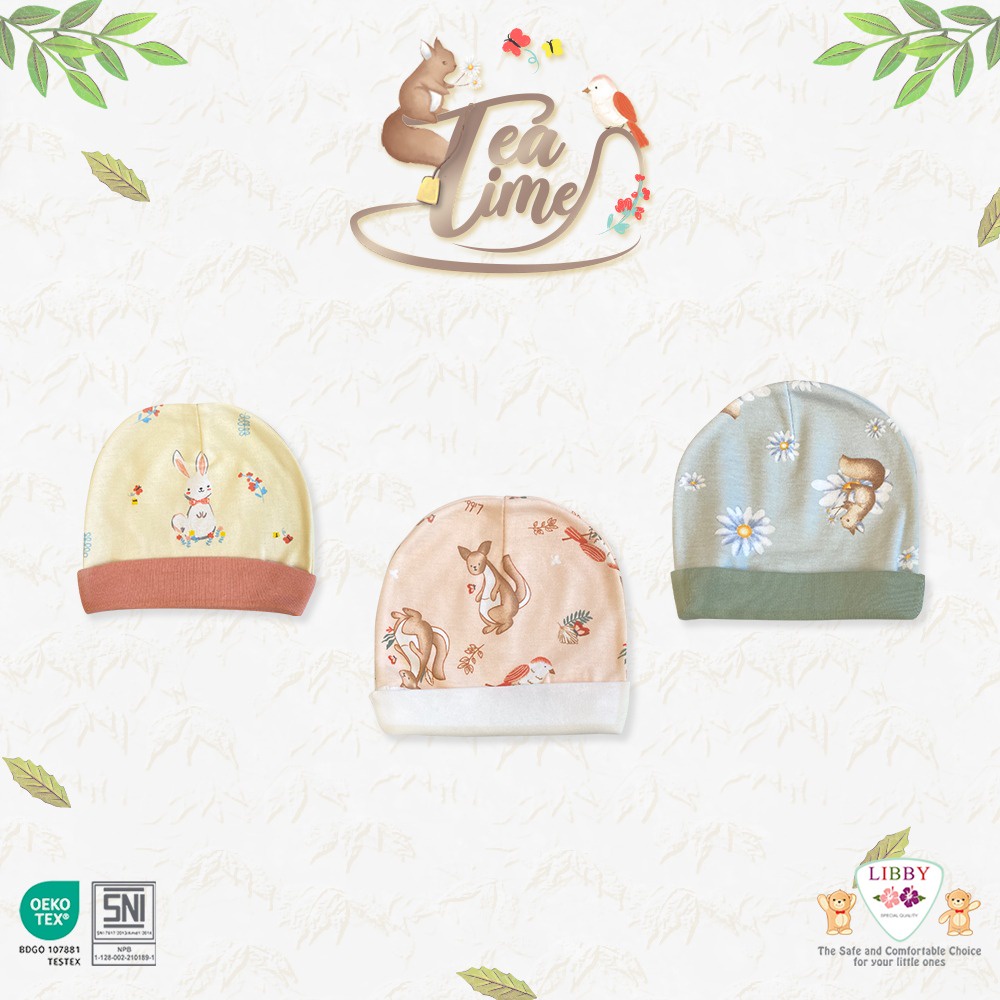 Libby - Tea Time | Topi Bayi 3pcs