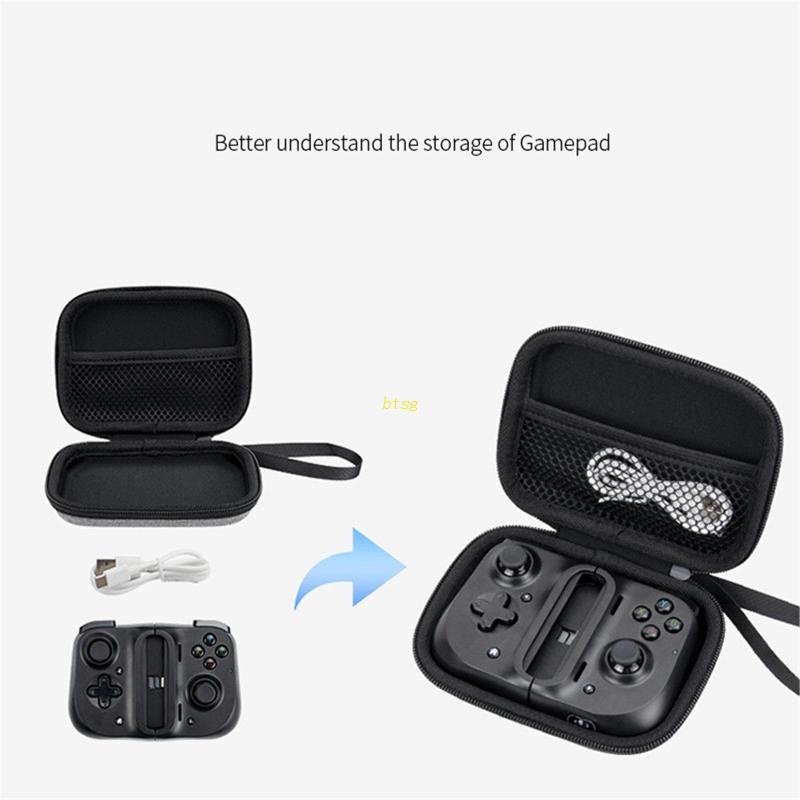 Btsg Hard EVA Shell Storage Bag Portable Travel Carry Case Pelindung Cover Pelindung Organiser Untuk Kishi Gamepad