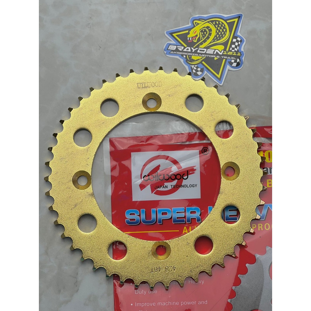 GEAR BELAKANG KLX DTRACKER KLX BF 46 48 50 52 53 54 55 56/GEAR BELAKANG KLX SSS VZM WILWOOD