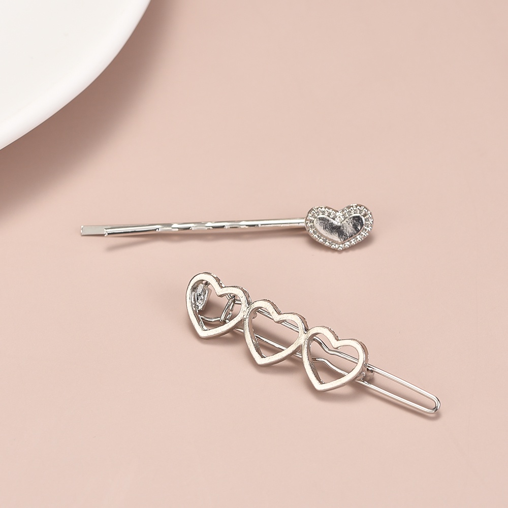 Jepit Rambut Sederhana Set Korea INS Style Hair Pin Sweet love Hair Clip Hiasan Kepala BB Jepitan Gadis Wanita Elegan Aksesoris Rambut Wanita Populer