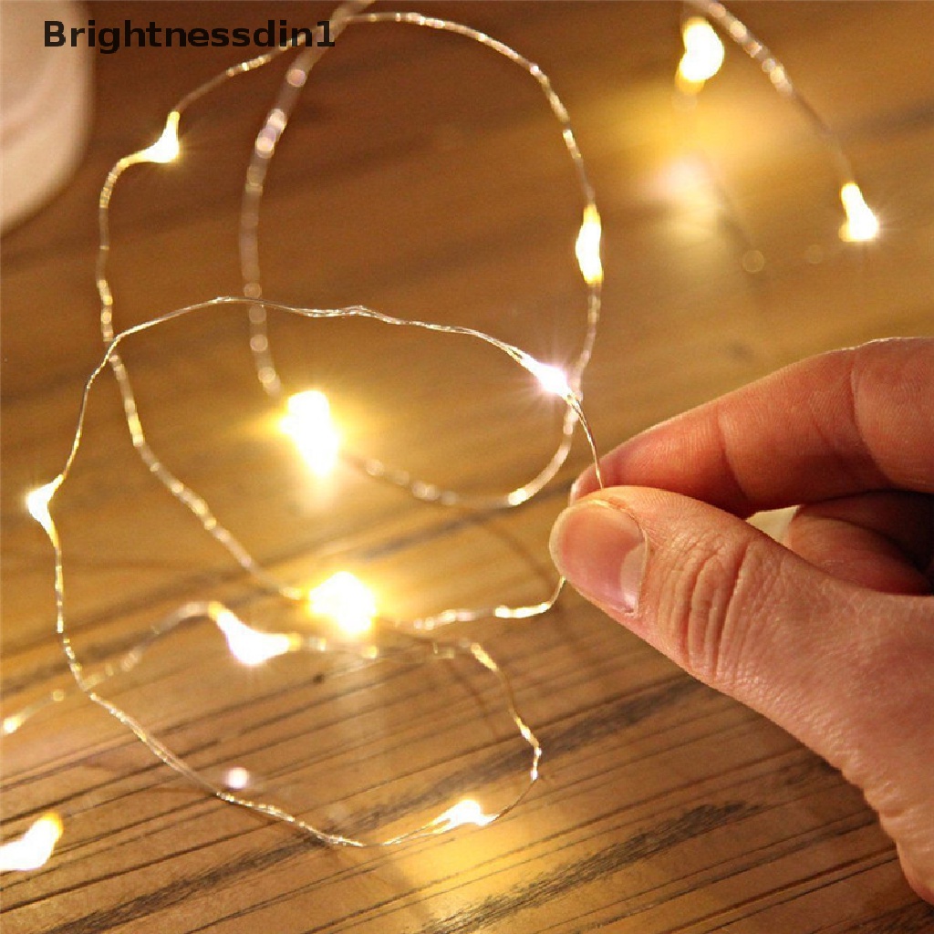 [Brightnessdin1] Lampu String LED 1m/2m/3m/5m Untuk Dekorasi Pernikahan Pesta Butik Natal
