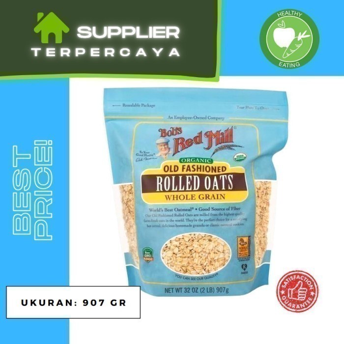 

[Ready Stock] Bob's Red Mill Organic Old Fashioned Regular Rolled Oats 907gr | Vegan