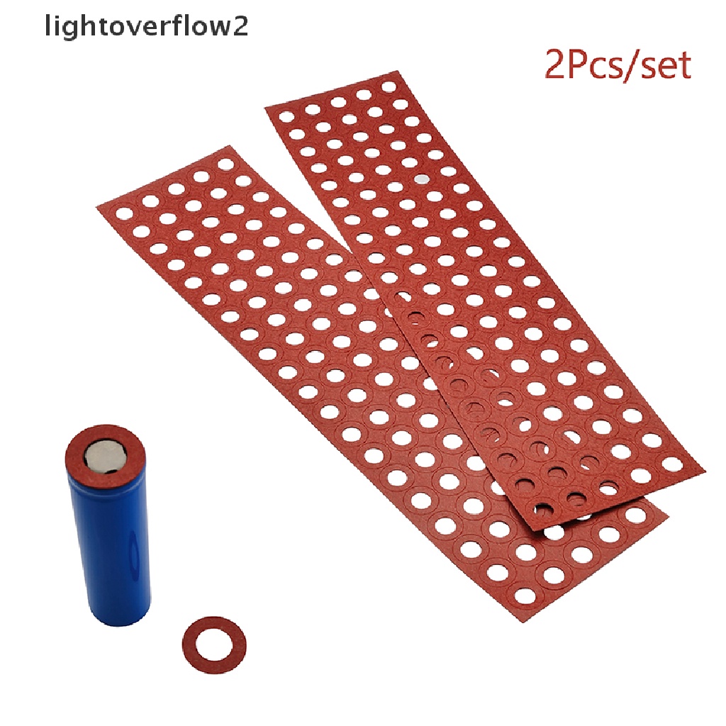 [lightoverflow2] 200pcs 18650sekat Isolasi ring Perekat Kertas Karton Merah [ID]