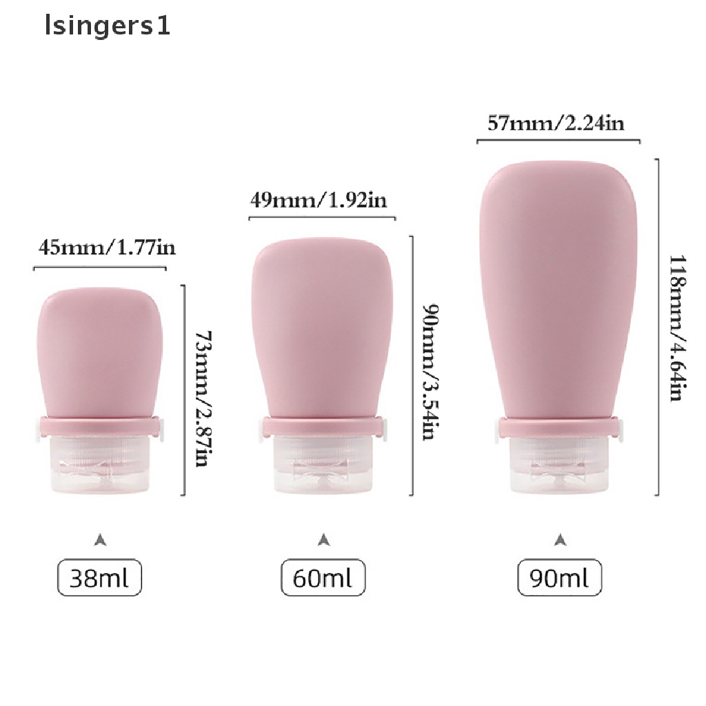 [lsingers1] Botol 30/60/90ml Travel Wadah Kosmetik Botol Dapat Diperas Botol Lotion Butik