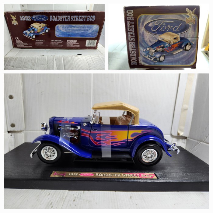 DIecast Miniatur Mobil road legends ford roadster street rod skala 18 road signature