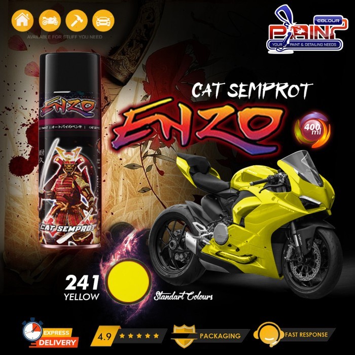 Cat Semprot ENZO 241 YELLOW - Bukan Samurai/Pylox Enzo Duco Premium
