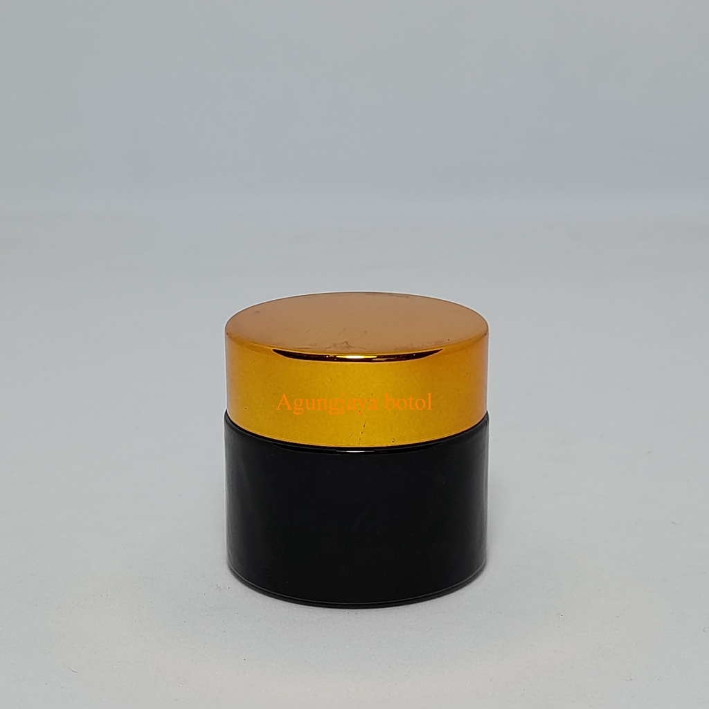 Pot Kaca 10 Gr Bulat Hitam Clear / Pot Kaca / Pot Cream Kaca / Pot Krim Wajah / Pot Kosmetik / Pot 1