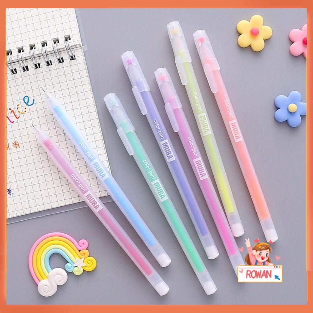 R-flower 12warna/Set Gel Pen Perlengkapan Kantor Sekolah Hadiah Alat Tulis Lukisan Penandatanganan Pulpen