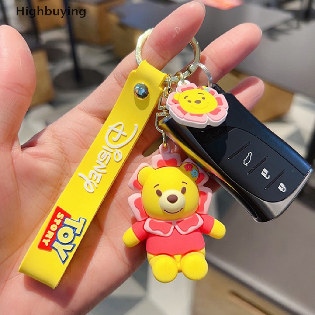 Hbid Tren Baru Disney Kartun Strawberry Winnie The Pooh Squirrel Sunflower Keychain Toy Story Gantungan Kunci Tas Indah Liontin Glory